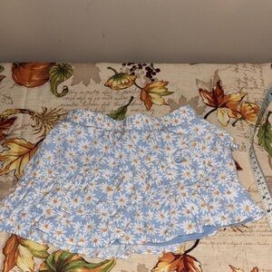 Buy 1 Get 3 Free! Art Class Blue and White Bubble Mini Skirt